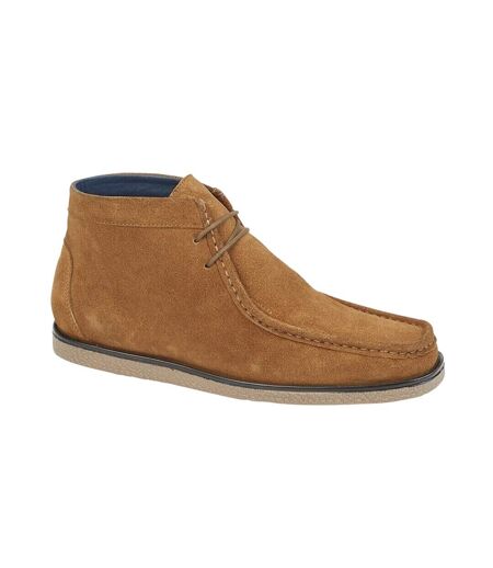 Roamers Mens Suede Ankle Boots (Tan)