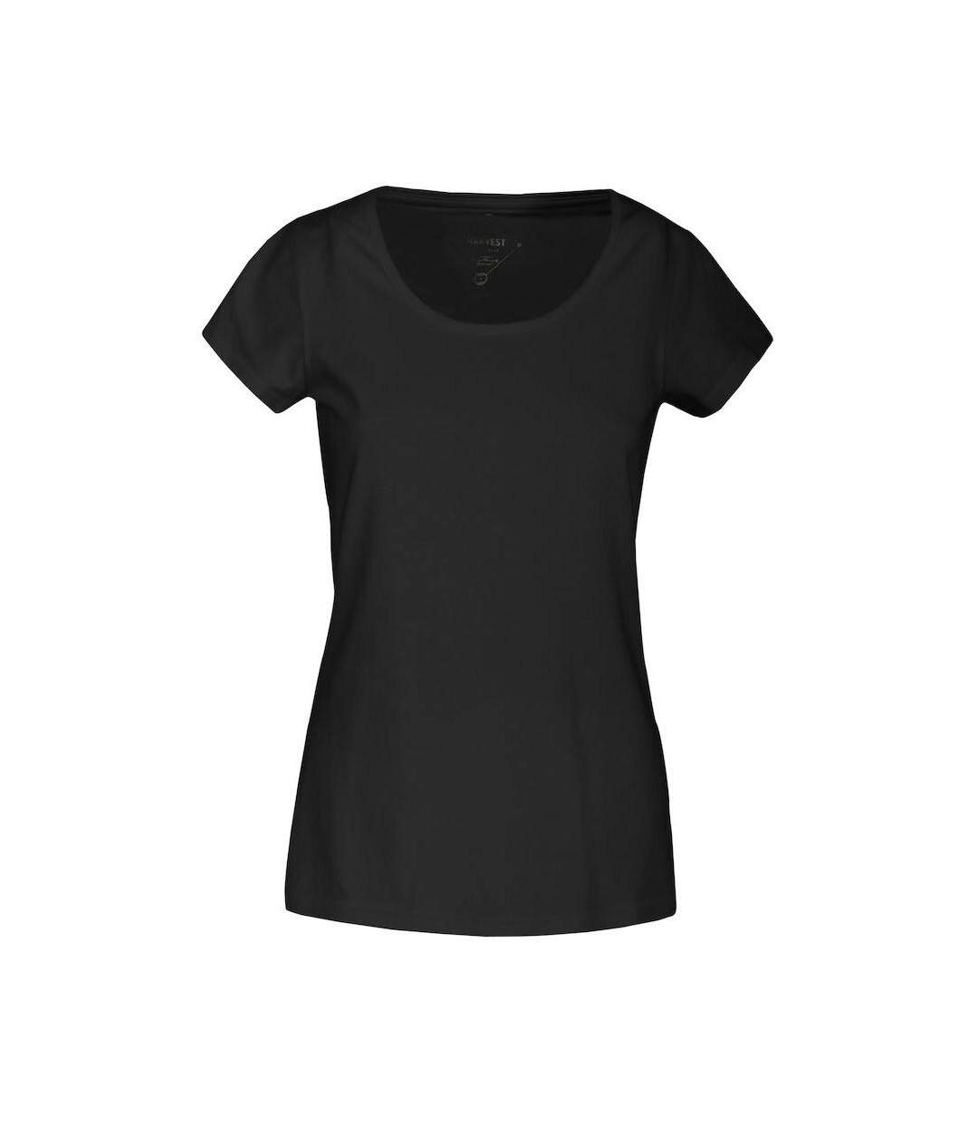 Womens/ladies Twoville T-shirt Black James Harvest-1