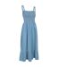 Womens/ladies marbella strappy shirred midi dress pale blue Mountain Warehouse-3