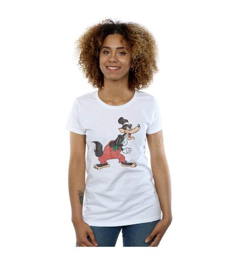 Disney T-shirt en coton Femmes/Les Trois Petits Cochons Grand Méchant Loup (Blanc) - UTBI15916