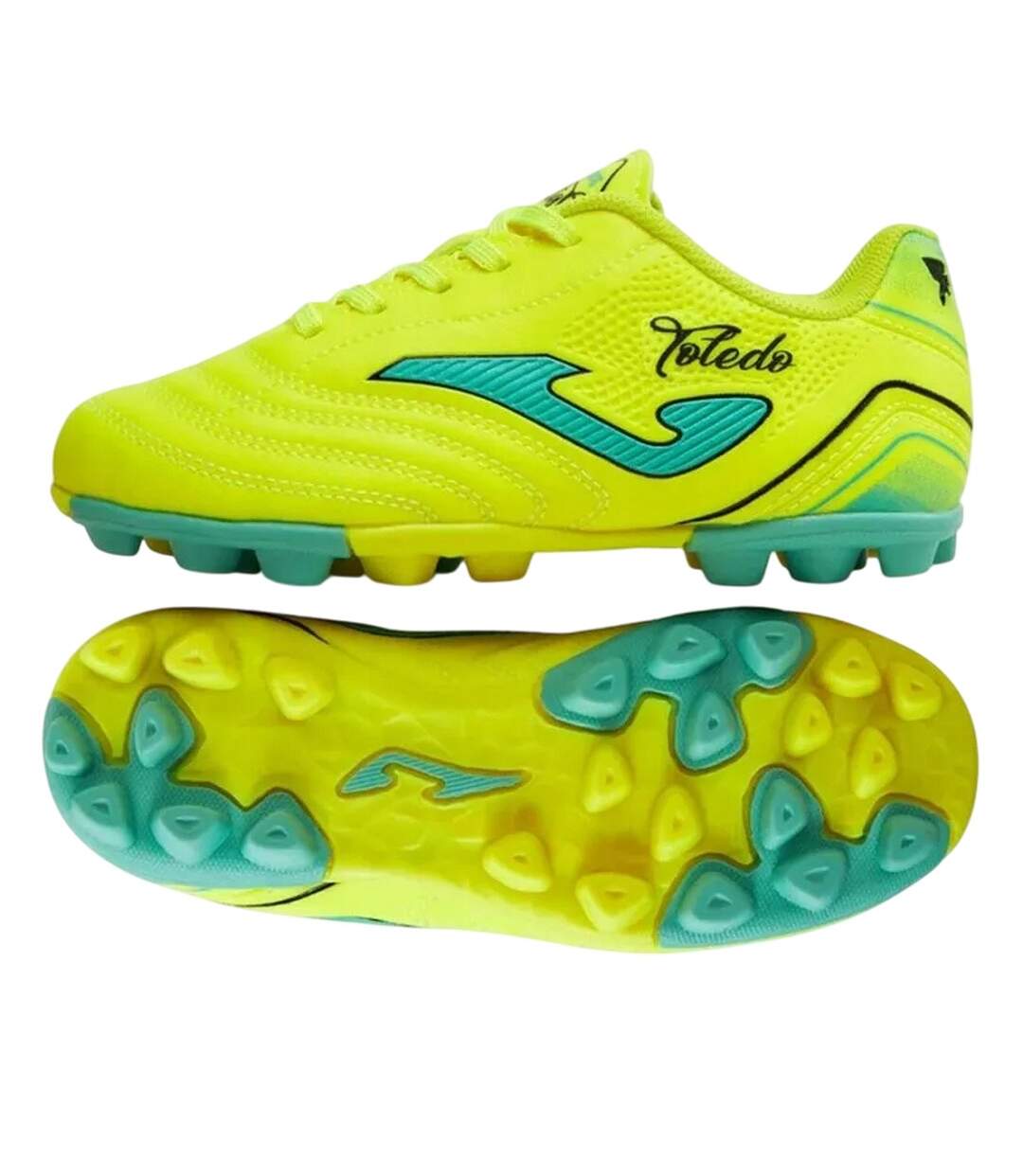 Childrens/kids Toledo Firm Ground Football Boots Yellow Joma-4