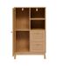 Meuble de rangement en rotin 2 tiroirs et 1 porte CANE - Marron-4