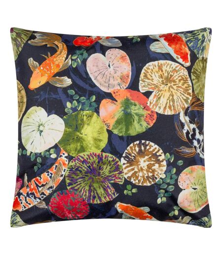 Koi pond outdoor cushion cover 43cm x 43cm midnight Paoletti