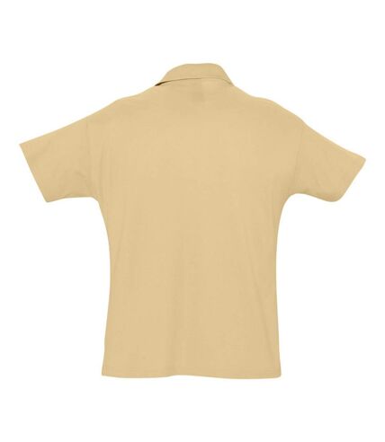 SOLS Mens Summer II Pique Short Sleeve Polo Shirt (Sand) - UTPC318