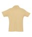 SOLS Mens Summer II Pique Short Sleeve Polo Shirt (Sand)