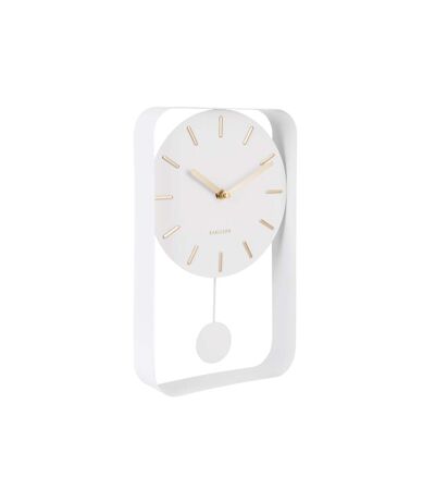 Horloge Style Pendule Charm - L. 20 x H. 32 cm - Blanc
