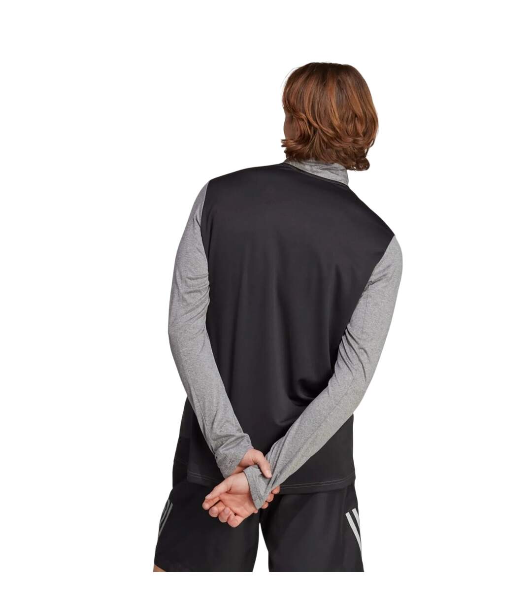 Haut De Survêtement Manches Longues Motif/style Logo Homme Gris Adidas-3