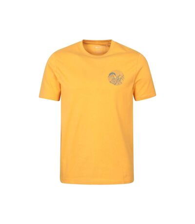 Mens Valley Organic T-shirt Bright Yellow Mountain Warehouse