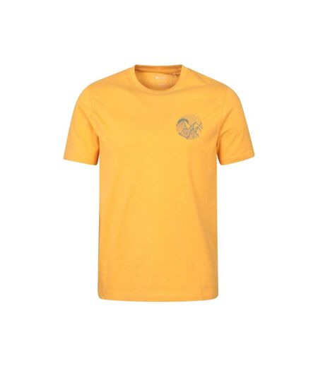 Mens Valley Organic T-shirt Bright Yellow Mountain Warehouse