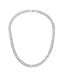 Metal Curb Chain Necklace One Size Silver Fabric-1