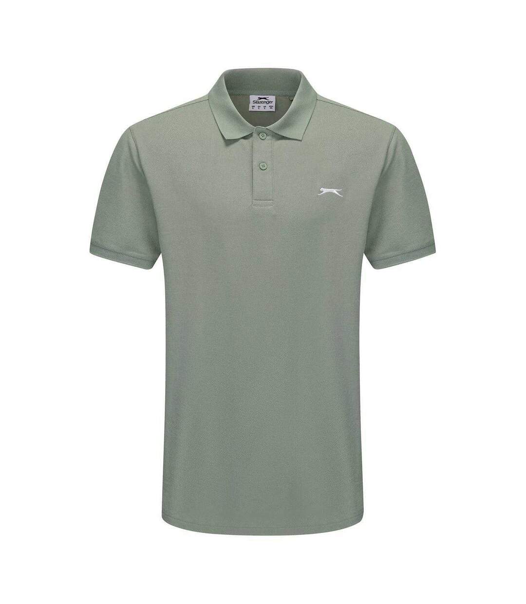 Polo Motif/style Logo Brodé Homme Vert Pâle Slazenger-1