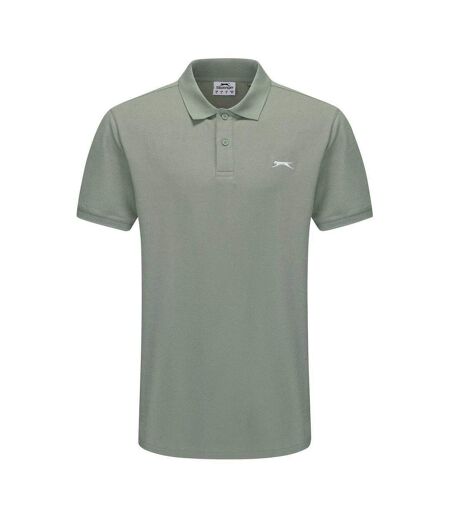 Polo Motif/style Logo Brodé Homme Vert Pâle Slazenger