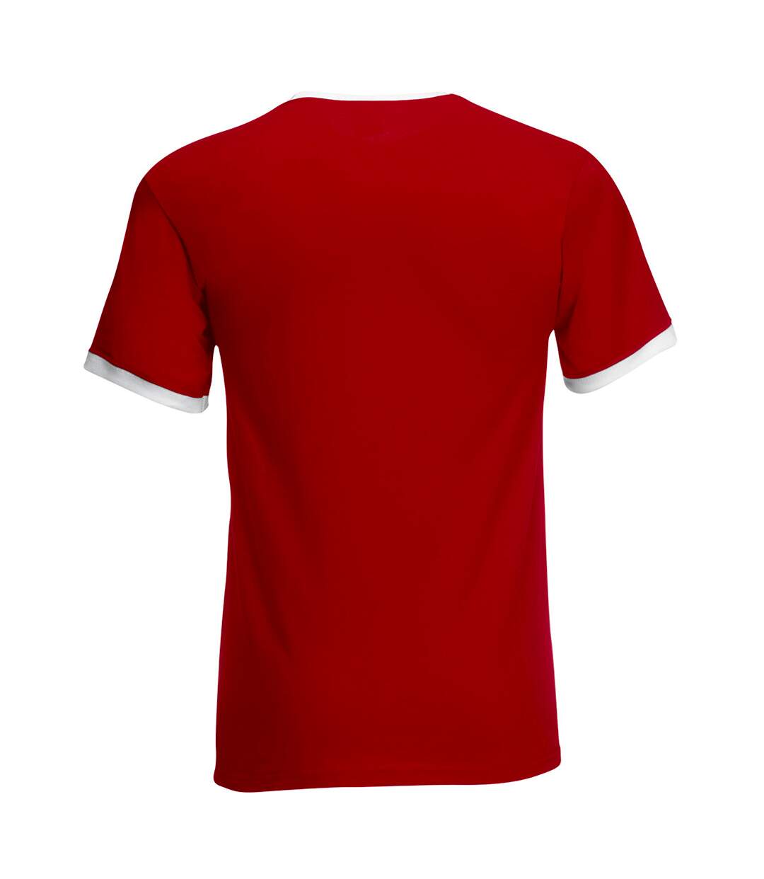 T-shirt à manches courtes homme rouge/ blanc Fruit of the Loom