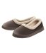 Ladies Textured Ballerina Slippers Brown Tan Warm UK 3-8-1