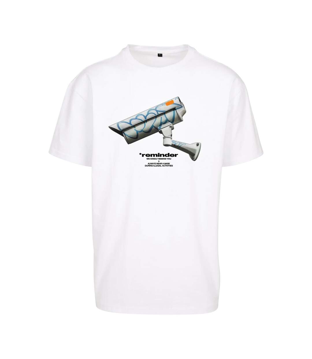 T-shirt Cctv Homme Blanc Mister Tee-1