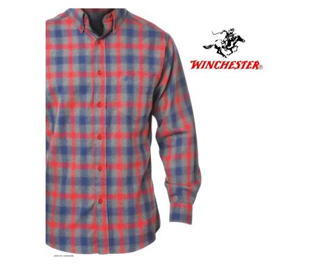 Chemise à carreaux homme WINCHESTER TARGET à carreaux gris : le confort thermique du pur coton gratté