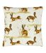 Country hare cushion cover one size cream/brown Evans Lichfield-1