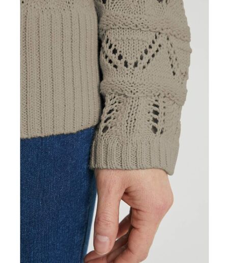 Gilet court boutonné maille ajourée