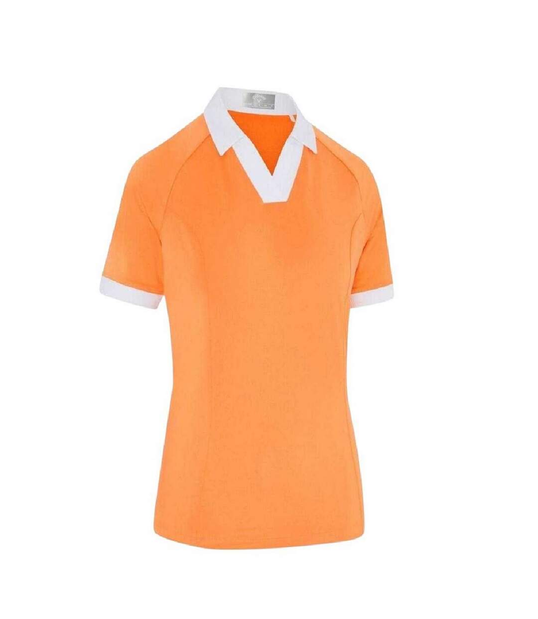 Womens/ladies Vplack Regular Polo Shirt Papaya Callaway-2