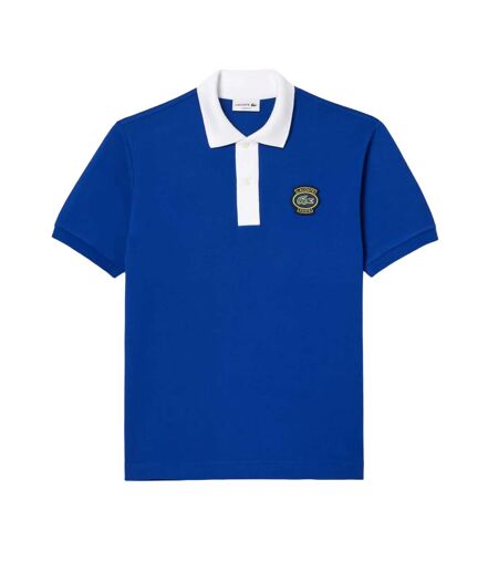 Mens Badge Classic Polo Shirt Blue Lacoste