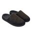 Mens Tweed Slip-on Mule Slippers Black Brown Keanu-1