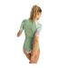 Womens/ladies Graphic Print Fitted Rash Guard Green Roxy-3