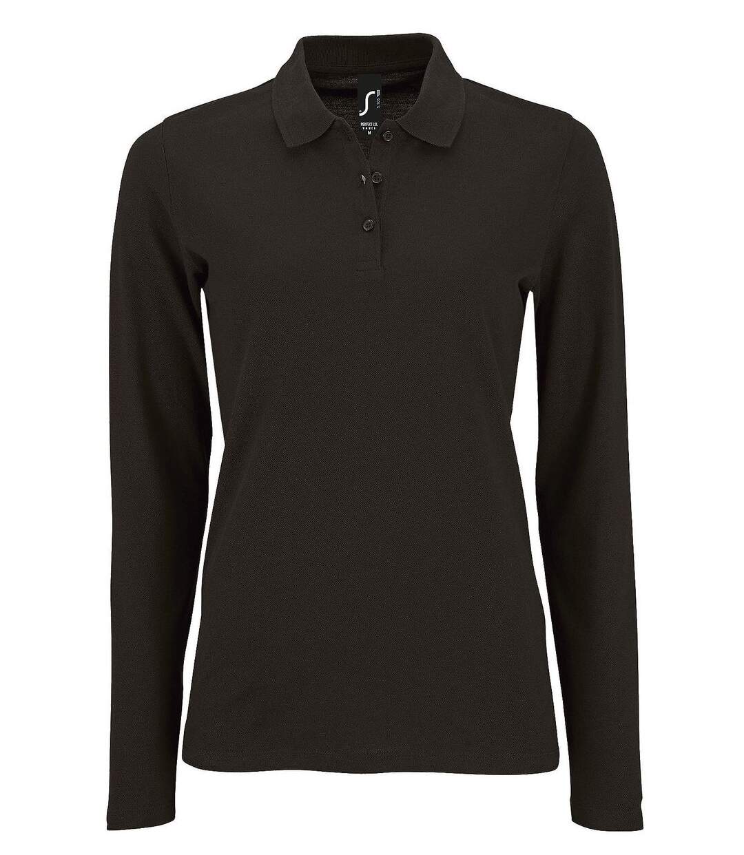 Polo manches longues - Femme - 02083 - noir