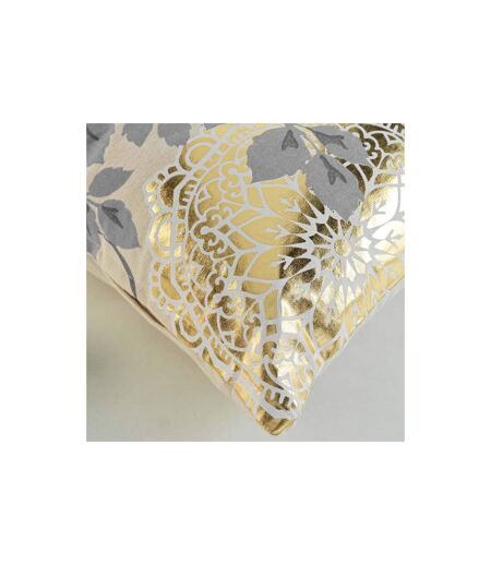 Coussin Déco Imprimé Daya 45x45cm Beige & Or