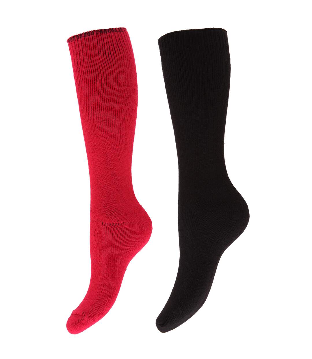 Chaussettes thermiques hautes 2 paires femme rose/noir Chaussettes thermiques hautes (2 paires)