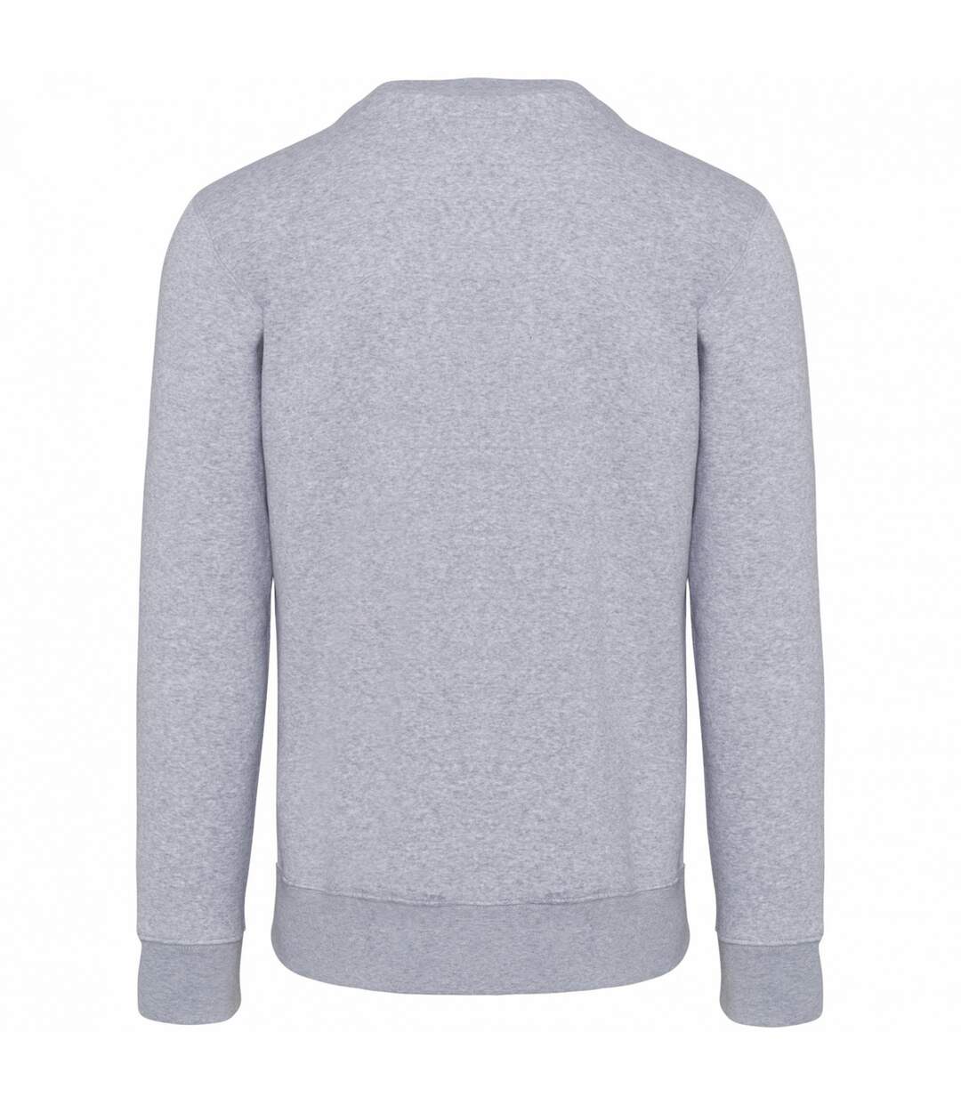 Mens crew neck sweatshirt oxford grey Kariban