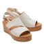 Womens/ladies claudine wedge natural Toms