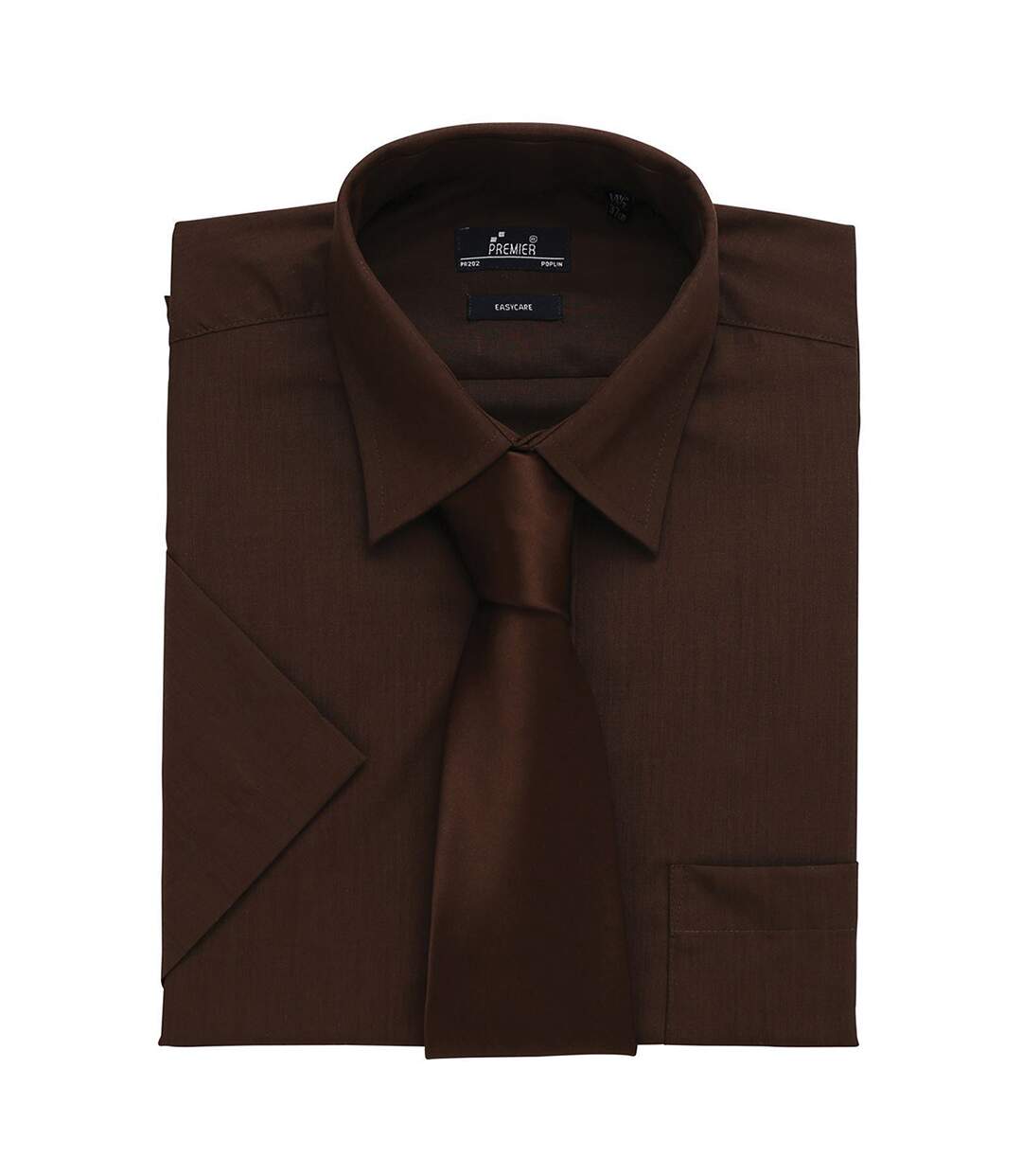 Chemise à manches courtes homme marron Premier-2