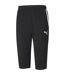 Mens Team Liga Crop Tracksuit Bottoms Black White Puma-1