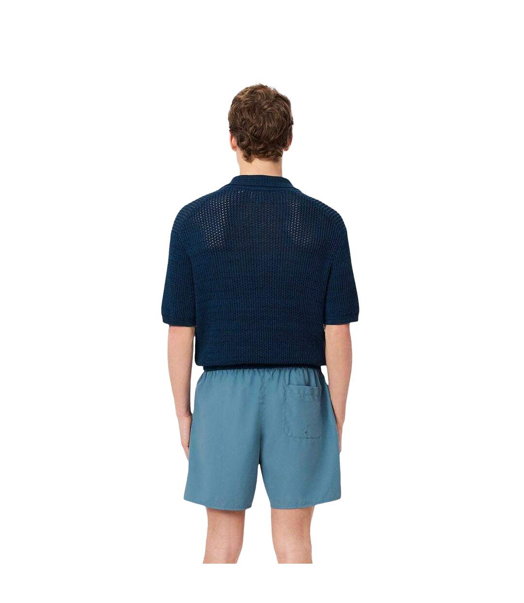 Short De Bain Motif/style Monochrome Homme Bleu Lacoste-2