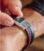 Doppel-Armband aus Kunstleder und Metall-3