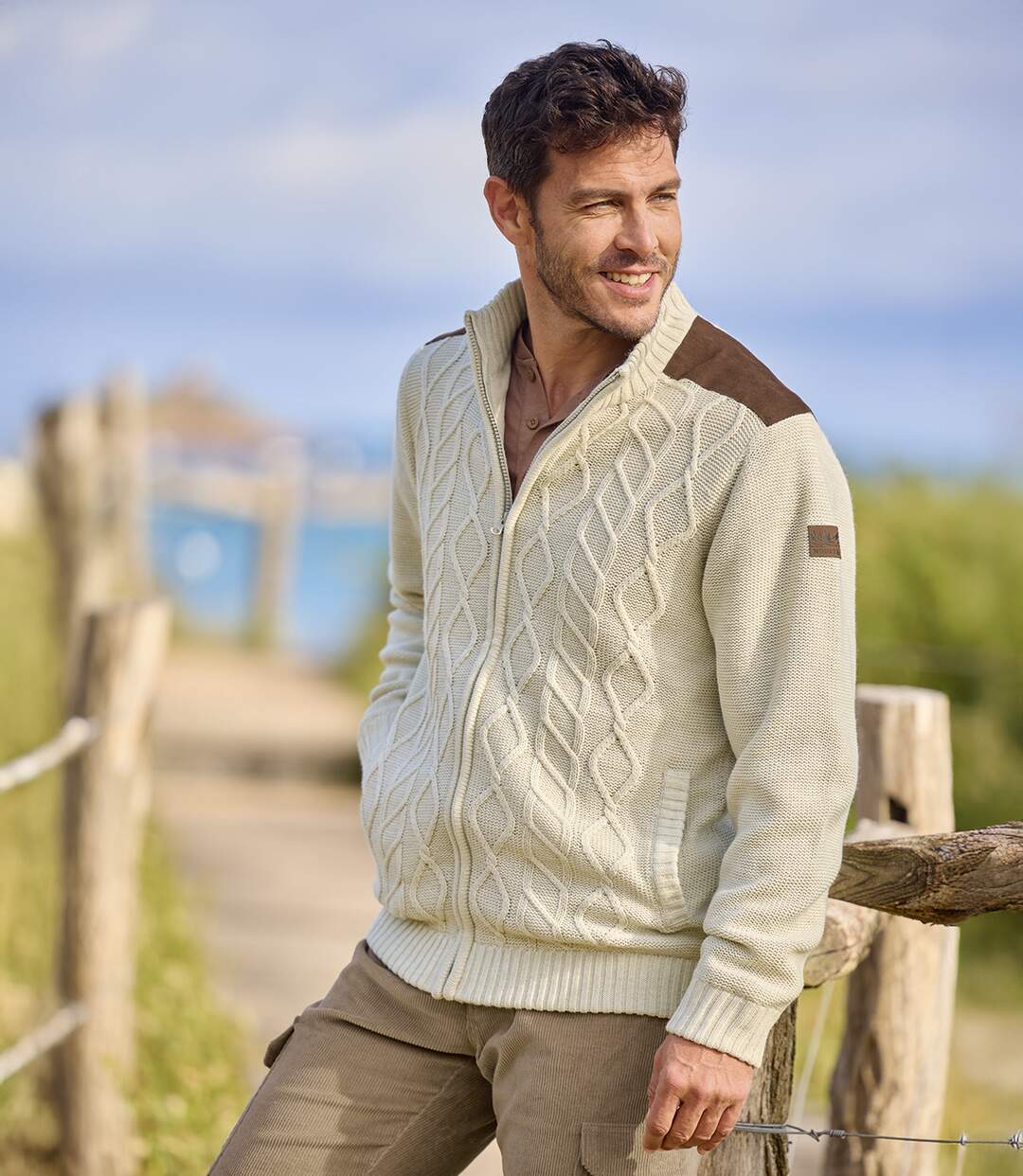 Le Gilet Tricot Doublé Polaire-1