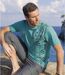 Pack of 2 Men's Surfing T-Shirts - Black Turquoise