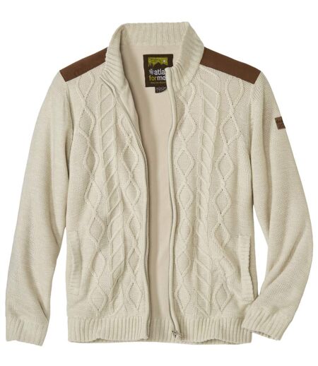 Le Gilet Tricot Doublé Polaire
