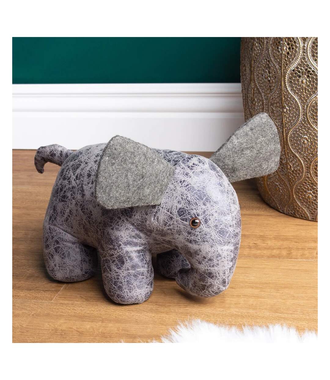 Ernest elephant doorstop 34cm x 16cm x 18cm grey Paoletti-3