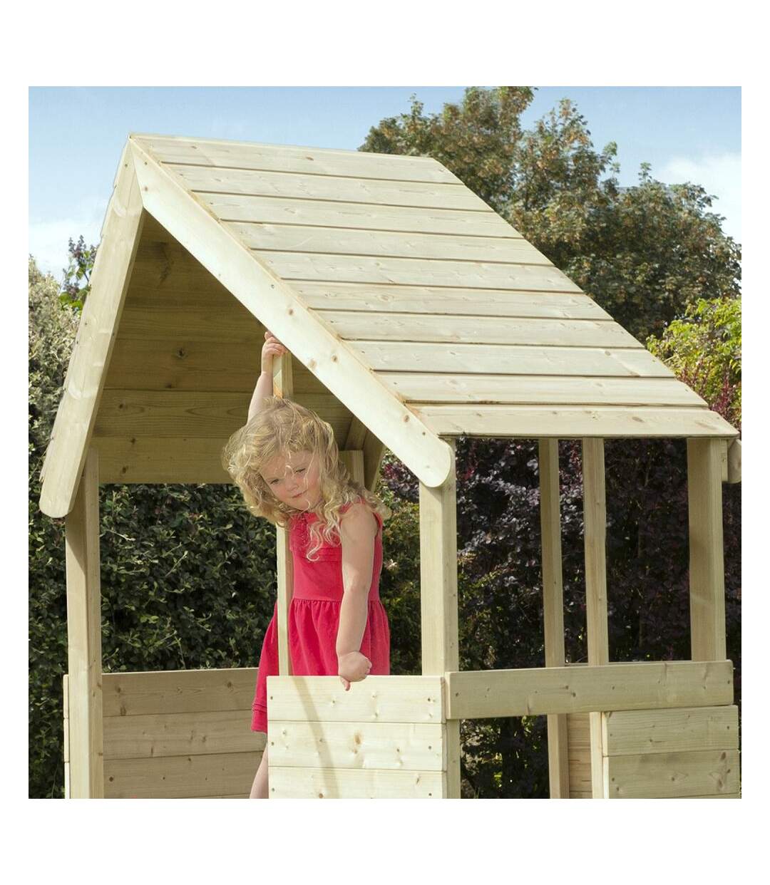 Cabane enfant sur pilotis avec bac à sable Lookout Sans glissière