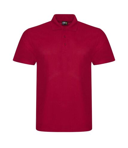 PRO RTX Mens Pro Pique Polo Shirt (Red)