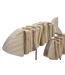 Statuette Banc de Poisson en Bois Tanoak 37cm Naturel-4