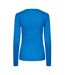 Womens/ladies Long Sleeve Performance T-shirt Sapphire TriDri-2