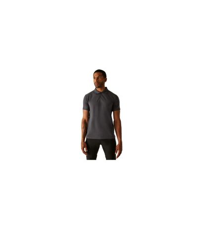 Mens Pique Polo Shirt Solid Grey Regatta Professional