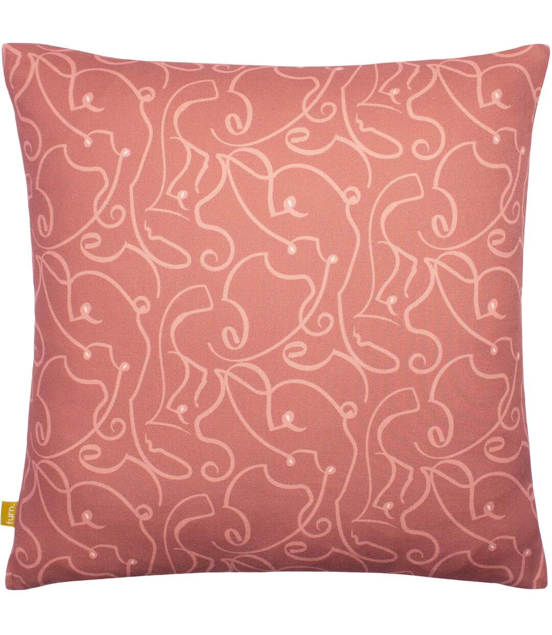 Recycled bodyart cushion cover 43cm x 43cm red clay Furn