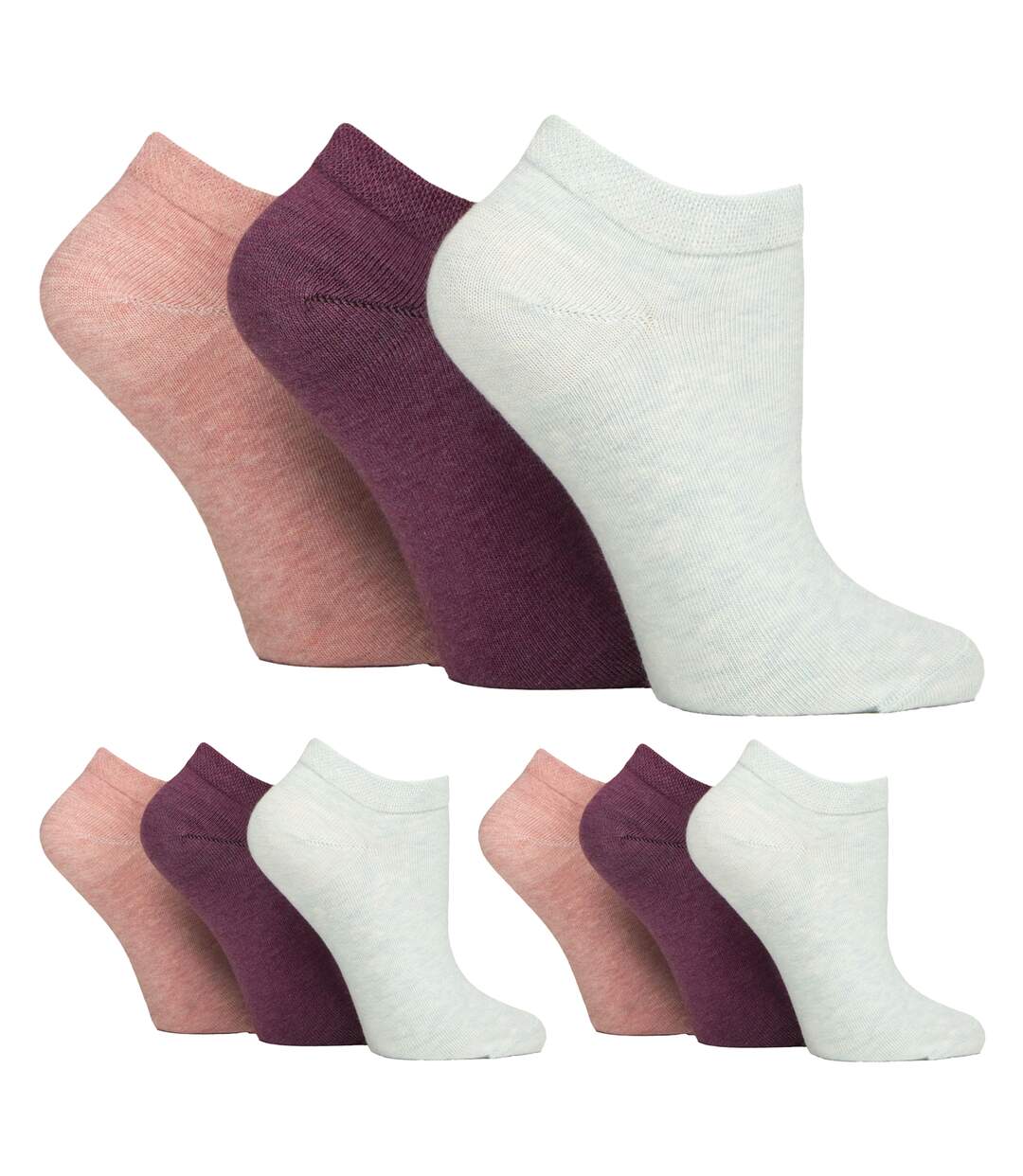 9 Pairs Ladies Diabetic Trainer Socks |  Ankle Socks Swollen Feet-1