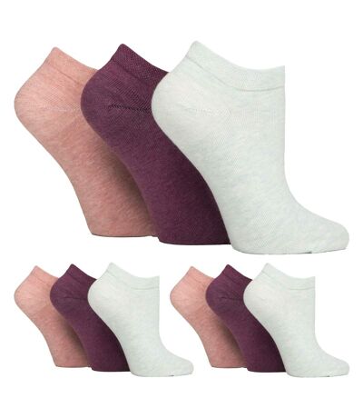 9 Pairs Ladies Diabetic Trainer Socks |  Ankle Socks Swollen Feet