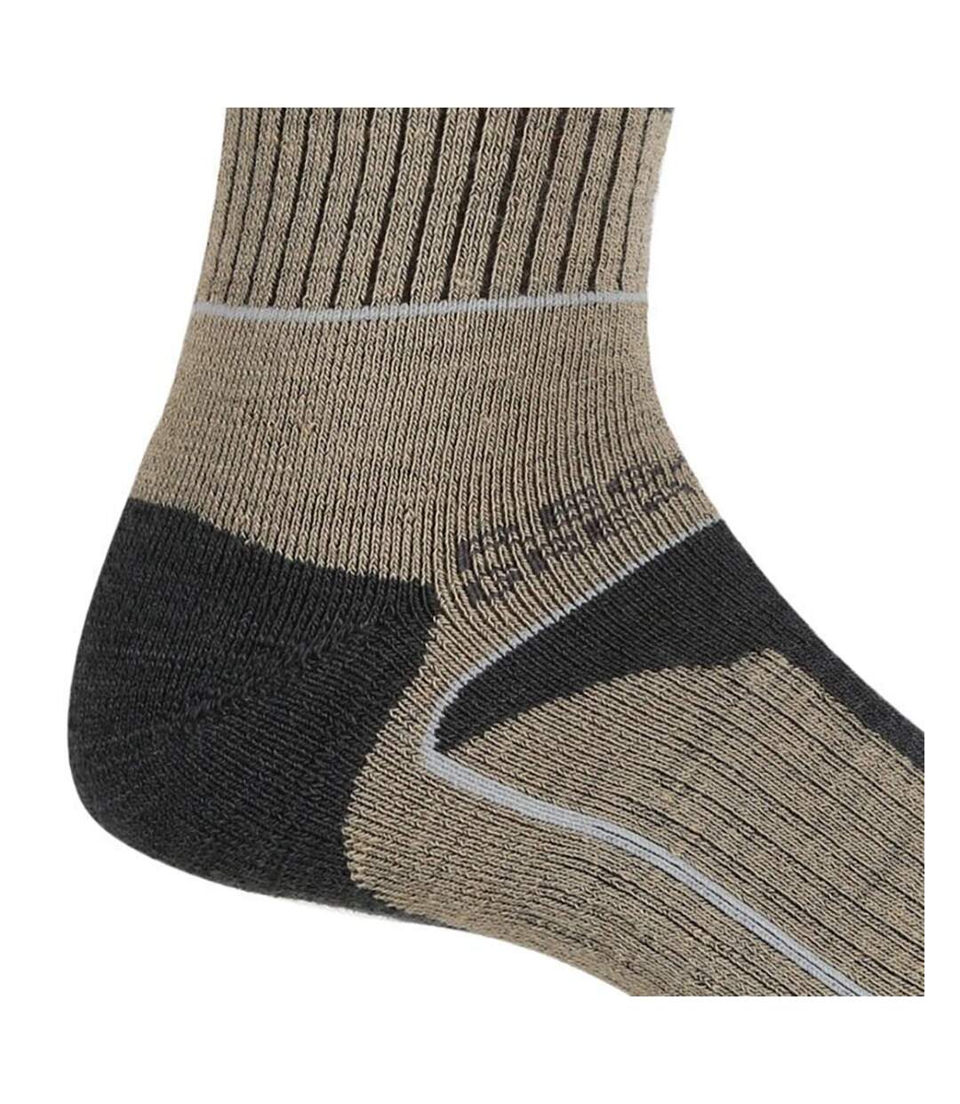 Pack of 2  Mens samaris 3 season socks  moccasin brown/briar grey Regatta-2