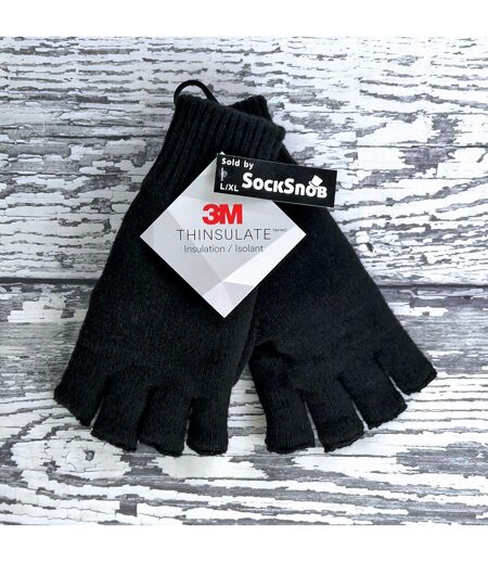 Gants Thinsulate Thermiques Hiver Sans Doigts M/L