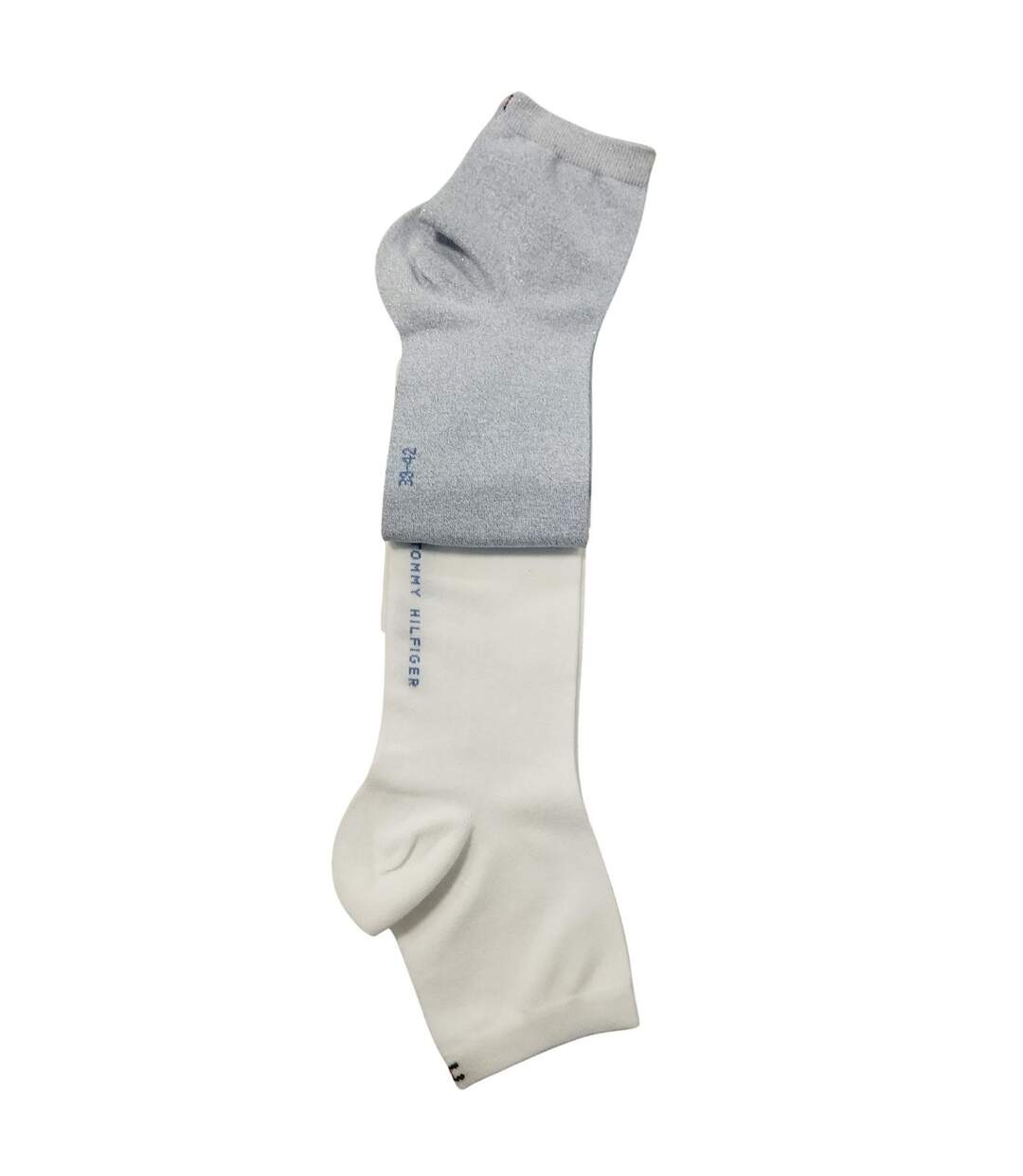 Chaussettes Motif/style Logo Brodé Femme Blanc Bleu Tommy Hilfiger-1